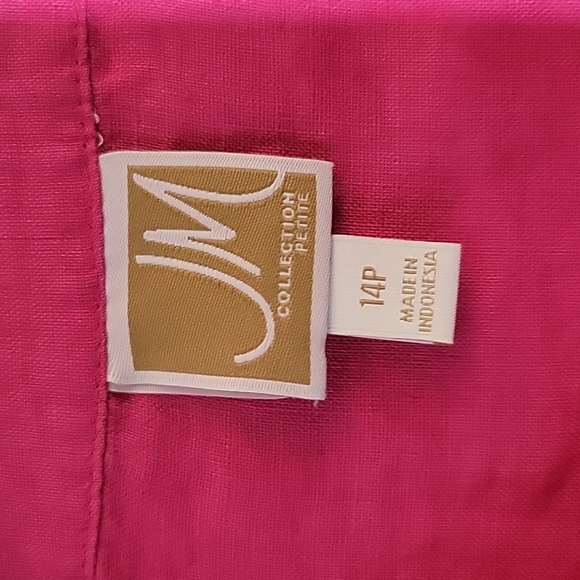 JM COLLECTION 14P Petite Linen Button Up Shirt - Picture 5 of 9